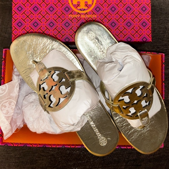 Tory Burch sandals size 8- color Spark Gold - Picture 8 of 9